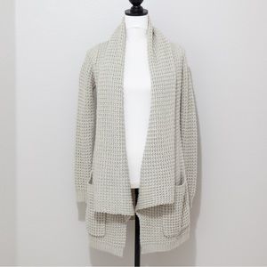 Urban Outfitters BYCORPUS Women's Open Front Tan Waffle Knit Cardigan Size Small